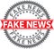 Fake news sign, fake news  badge, vector illustration