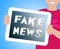 Fake News Tablet Computer Words 3d Illustration