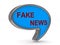 Fake news. talk balloon on white background. Isolated 3D illustration