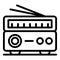 Fake radio news icon, outline style