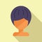 Fake short wig icon flat vector. Tint artist