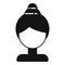 Fake short wig icon simple vector. Female modern fashion