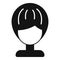 Fake short wig icon simple vector. Tint artist