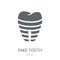 Fake Tooth icon. Trendy Fake Tooth logo concept on white background from Dentist collection
