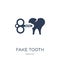 Fake Tooth icon. Trendy flat vector Fake Tooth icon on white background from Dentist collection