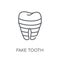 Fake Tooth linear icon. Modern outline Fake Tooth logo concept o