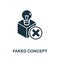 Faked Concept icon. Simple illustration from digital law collection. Creative Faked Concept icon for web design