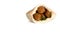 Falafel balls in a pita isolated white background. Falafel is a traditional Middle Eastern food.