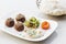 Falafel hummus houmus starter snack food mezze platter