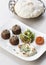 Falafel and hummus starter snack food mezze platter