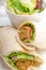 Falafel pita bread roll wrap sandwich