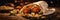 Falafel Wrap On Stone, Blurred Background, Rustic Pub