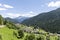 Falcade, Belluno, Veneto, Alpe, Dolomites: Summer mountains, nature. Italian city in the mountains. Idyllic landscape in the Alps