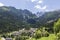 Falcade, Belluno, Veneto, Alpe, Dolomites: Summer mountains, nature. Italian city in the mountains. Idyllic landscape in the Alps