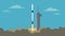 Falcon 9 rocket with a cargo fairing