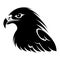 Falcon black vector icon on white background