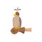 Falcon hunting cartoon icon