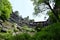 Falcon`s nest in a summer castle in the Czech Switzerland Nature Park