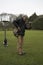 Falconer training bird - Dunrobin Castle