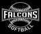 Falcons Softball Graphic-One Color-White