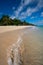 Fale`s on a white sand beach at Lalomanu, Samoa