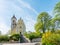 Falkenstein Church in Weinviertel, Lower Austria during summer