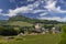 Falkenstein ruins and town with vineyard, Lower Austria, Austria