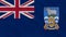 Falkland Islands - Malvinas - Crumpled Fabric Flag Intro.