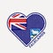 Falklands heart flag badge.