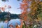 Fall or autumn color foliage by McLaren Falls lake
