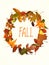 Fall autumn wreath leaves natural colorful forest leaves