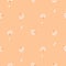 Fall beries branches pattern warm peach color cute seamless pattern. Autumn vibes floral leaves background.