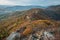 Fall color and Blue Ridge Mountains from Little Stony Man Cliffs, on the Appalachian Trail in Shenandoah National Park, Virginia