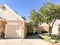 Fall color at townhouse complex neighborhood in Dallas, Texas, U