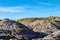 Fall colours dot the badlands. Tolman Badlands Heritage Rangeland Natural Area Alberta Canada