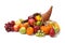 Fall cornucopia on a White back ground