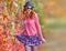 Fall Fashion. Girl Stylish Autumn Outfit. Outdoor