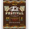 Fall festival poster template with customized text.