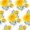 Fall flower seamless pattern.