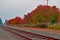Fall Foliage along the railroad in Cupertino, California