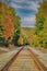 Fall Foliage around Railroad Tracks