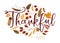 Fall Foliage Thankful Lettering Card