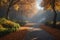 Fall Foliage: Tranquil Pathway