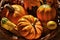 Fall Harvest Decorative Vegetables in a Basket