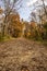 Fall leaves on the old Rock Island railroad trail