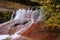 Fall Leaves Red Waterfall