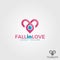 Fall in Love Logo Template