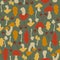 Fall Mushrooms Seamless Repeat Pattern