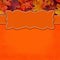 Fall orange leaf border with copy space