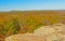 Fall Panorama From a Rocky Bluff